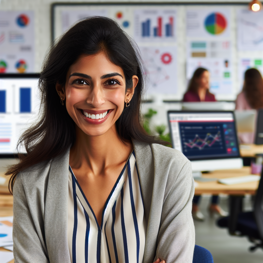 Portrait of Emily Johnson, Marketing Director of qwe